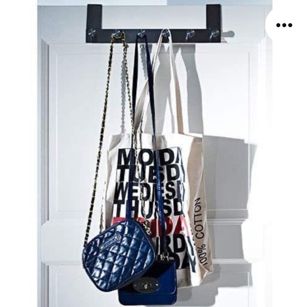 IKEA GRUNDTAL Stainless Steel Over-the-Door Hook Rack 6 Hooks Matte